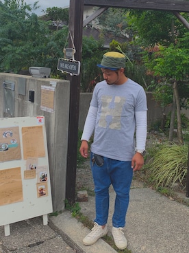 「H.R.REMAKE（アールエイチリメイク）のアイテム」を使った、NABESANさん（メンズ・160cm）の秋コーディネート