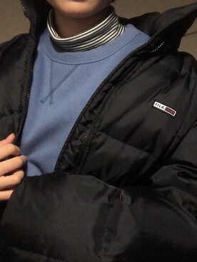 「FILA（フィラ）のアイテム（ダウンジャケット/コート）」を使った、🍋さん（レディース・157cm）の秋コーディネート