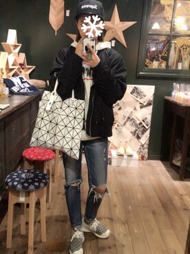 「プルオーバーパーカー」｜「アイテム（ブルゾン）」を使った、🐇226285🐈さん（レディース・153cm）の冬コーディネート