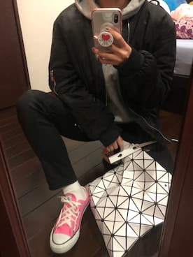 「H&M（エイチ・アンド・エム）のアイテム（ブルゾン）」を使った、🐇226285🐈さん（レディース・152cm）の秋コーディネート