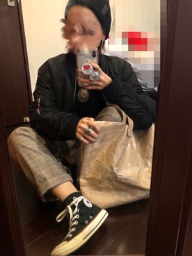 「H&M（エイチ・アンド・エム）のアイテム（ブルゾン）」を使った、🐇226285🐈さん（レディース・152cm）の秋コーディネート