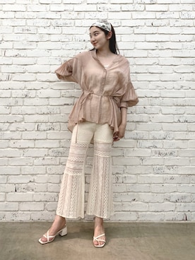 「Chico（チコ）のアイテム（財布/小物）」を使った、hinokuchi minaさん（レディース・166cm）の春コーディネート
