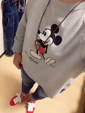 「ミッキーコーデ」｜「アイテム（アクセサリー）」を使った、Chiharu さん（レディース・159cm）の秋コーディネート