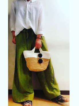 「SO（エスオー）のアイテム（パンツ）」を使った、Chiharu さん（レディース・159cm）の夏コーディネート