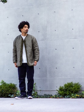 「URBAN RESEARCH Sonny Label（アーバンリサーチサニーレーベル）のアイテム（モッズコート）」を使った、渡邉　　勝海さん（メンズ・175cm）の冬コーディネート