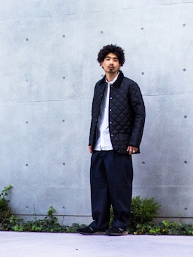 「traditionalweatherwear」｜「アイテム（ジャケット/アウター）」を使った、渡邉　　勝海さん（メンズ・175cm）の冬コーディネート