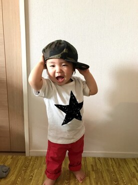 「ギャップキッズ」｜そーたん⌄̈⃝さん（キッズ・80cm）の夏コーディネート