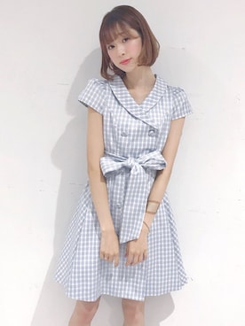 「ライトブルー」｜「アイテム（ワンピース）」を使った、makoさん（レディース・168cm）の夏コーディネート