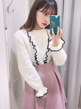 「#ガーリー」｜makoさん（レディース・153cm）の冬コーディネート