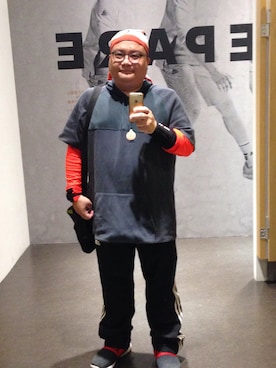 「Reebok（リーボック）のアイテム（その他）」を使った、朱太郎さん（メンズ・168cm）の冬コーディネート