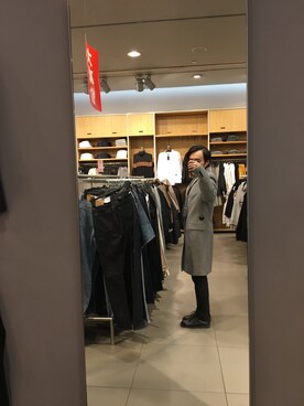 「H&M（エイチ・アンド・エム）のアイテム（ダッフルコート）」を使った、Samurai-lwwさん（メンズ・165cm）の冬コーディネート