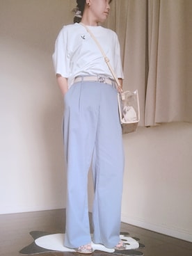 「ベージュ小物」｜kanakook0709さん（レディース・154cm）の夏コーディネート