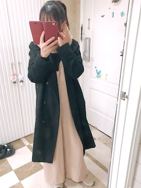 「chocol raffine robe（ショコラフィネローブ）のアイテム（オールインワン・サロペット）」を使った、kanakook0709さん（レディース・154cm）の冬コーディネート