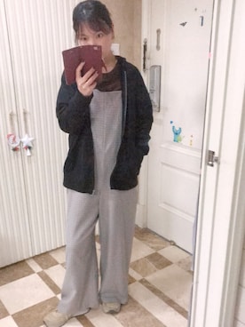 「one after another NICE CLAUP（ワンアフターアナザーナイスクラップ）のアイテム（オールインワン・サロペット）」を使った、kanakook0709さん（レディース・154cm）の春コーディネート