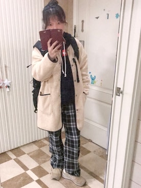 「春めきシューズ」｜「アイテム（ノーカラーコート）」を使った、kanakook0709さん（レディース・154cm）の春コーディネート