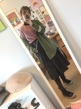 「Ardeneのアイテム」を使った、Rubyさん（レディース・153cm）の春コーディネート