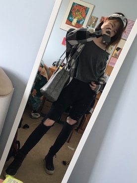 「アイテム（ピーコート）」を使った、Rubyさん（レディース・153cm）の春コーディネート