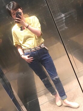 「George.（ジョージ）のアイテム（トップス）」を使った、Rubyさん（レディース・153cm）の秋コーディネート