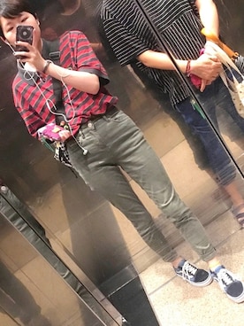 「日常」｜「アイテム（スラックス）」を使った、Rubyさん（レディース・153cm）の秋コーディネート
