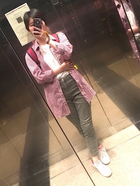 「日常」｜「アイテム（スラックス）」を使った、Rubyさん（レディース・153cm）の秋コーディネート
