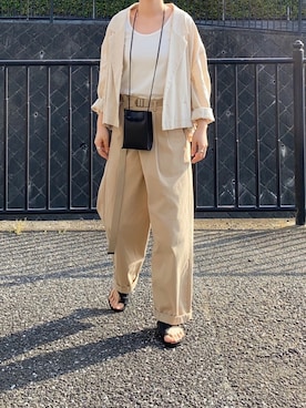 「URBAN RESEARCH DOORS（アーバンリサーチドアーズ）のアイテム（タンクトップ）」を使った、はすおさん（レディース・157cm）の冬コーディネート