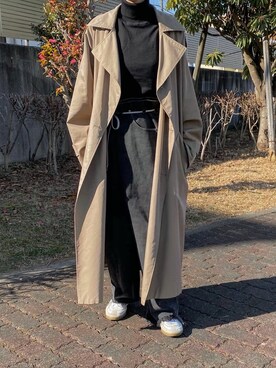 20AW / WASHED FINX CUPRO TWILL LONG COAT