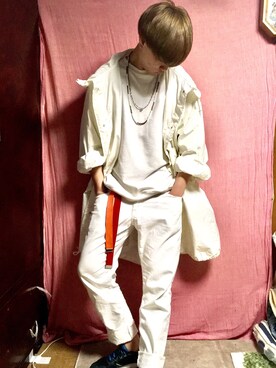 「原宿」｜「アイテム（マウンテンパーカー）」を使った、Ryoさん（メンズ・177cm）の春コーディネート