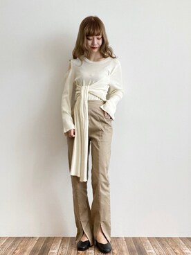 「NiCORON（ニコロン）のアイテム（パンツ）」を使った、Bepuchan 🦢さん（レディース・156cm）の冬コーディネート