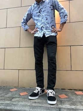 「スエードシューズ」｜「アイテム（スニーカー）」を使った、S-Rushさん（メンズ・175cm）の秋コーディネート