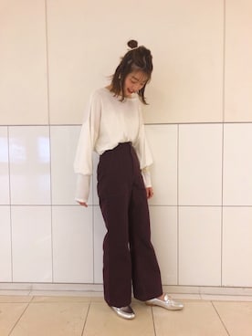 「ビット付きローファー」｜nanbacityさん（レディース・166cm）の春コーディネート