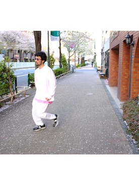 「WILLY CHAVARRIA（ウィリーチャバリア）のアイテム」を使った、UCHIDAさん（メンズ・175cm）の春コーディネート