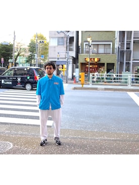 「WILLY CHAVARRIA（ウィリーチャバリア）のアイテム」を使った、UCHIDAさん（メンズ・175cm）の春コーディネート