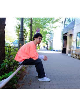 「WILLY CHAVARRIA（ウィリーチャバリア）のアイテム」を使った、UCHIDAさん（メンズ・175cm）の春コーディネート