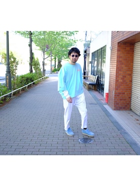 「WILLY CHAVARRIA（ウィリーチャバリア）のアイテム」を使った、UCHIDAさん（メンズ・175cm）の春コーディネート