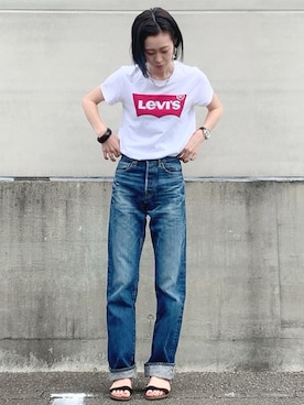 「アイテム（イヤリング）」を使った、YOSHIDAさん（レディース・169cm・30代）の夏コーディネート