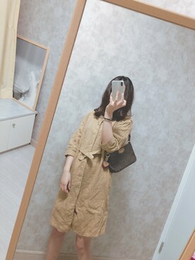 「盐系风格」｜「アイテム（ワンピース/ドレス）」を使った、春日弥生さん（レディース・168cm）の夏コーディネート