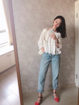 春日弥生さん（レディース・168cm）の夏コーディネート