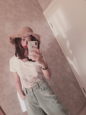 「WILD PARTY（ワイルドパーティ）のアイテム」を使った、春日弥生さん（レディース・167cm）の夏コーディネート