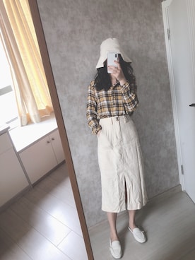 春日弥生さん（レディース・167cm）の秋コーディネート