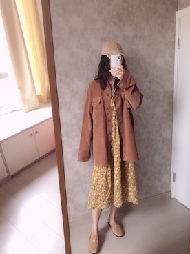 春日弥生さん（レディース・167cm）の秋コーディネート