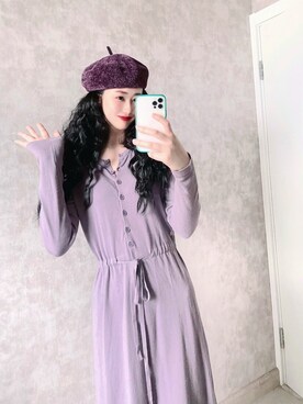 「日系极简」｜「アイテム（ワンピース/ドレス）」を使った、春日弥生さん（レディース・167cm）の春コーディネート