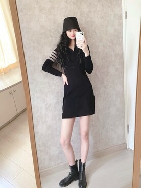 「盐系风格」｜「アイテム（ワンピース/ドレス）」を使った、春日弥生さん（レディース・167cm）の春コーディネート