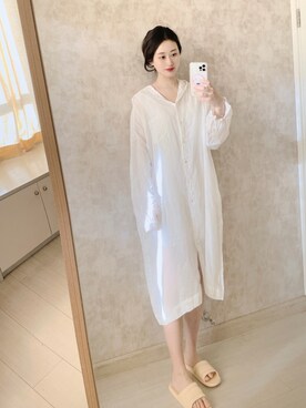 「日系极简」｜「アイテム（ワンピース/ドレス）」を使った、春日弥生さん（レディース・167cm）の春コーディネート