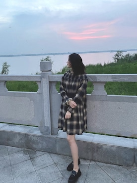 「日系极简」｜「アイテム（ワンピース/ドレス）」を使った、春日弥生さん（レディース・167cm）の夏コーディネート