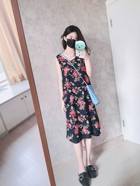 「日系极简」｜「アイテム（サンダル）」を使った、春日弥生さん（レディース・167cm）の夏コーディネート