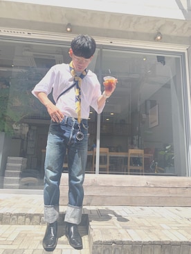 「ALIVE（アライブ）のアイテム」を使った、nichitoさん（メンズ・171cm）の春コーディネート