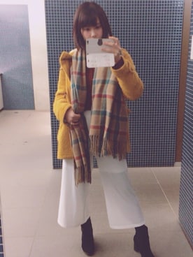 「Honeys（ハニーズ）のアイテム（ダウンジャケット/コート）」を使った、みさ。さん（レディース・158cm）の冬コーディネート