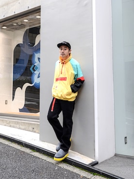 「Hender Scheme（エンダースキーマ）のアイテム（シューズ）」を使った、ICCHOさん（メンズ・170cm）の秋コーディネート