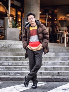 Gu ジーユー のダウンジャケット コートを使ったメンズ人気ファッションコーディネート ユーザー ショップスタッフ Wear