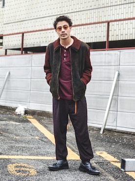 「アイテム（ブルゾン）」を使った、ICCHOさん（メンズ・170cm・30代）の冬コーディネート